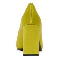 Worthington Womens Omarkey Pointed Toe Block Heel Pumps