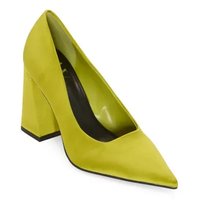 Worthington Womens Omarkey Pointed Toe Block Heel Pumps