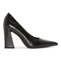 Worthington Womens Omarkey Pointed Toe Block Heel Pumps