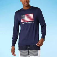 U.S. Polo Assn. Mens Logo Long Sleeve Swim Shirt