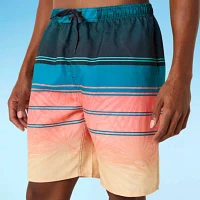 Burnside E-Board Striped Swim Shorts