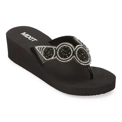 Mixit Womens 5 Disc Wedge Sandals