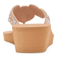 Mixit Womens 5 Disc Wedge Sandals