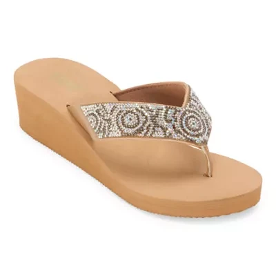 Mixit Womens Rose Wedge Sandals