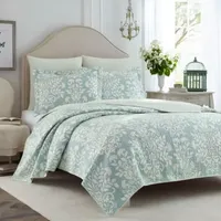 Laura Ashley Rowland Floral Reversible Quilt Set