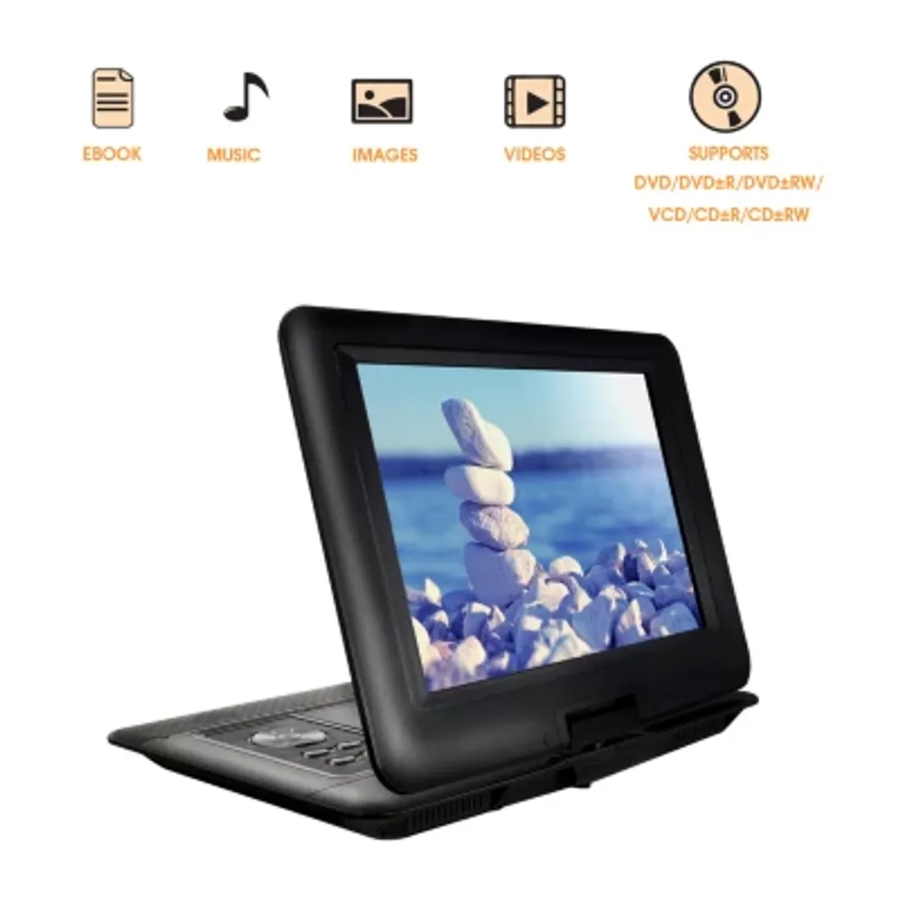 Trexonic 14.1" Portable DVD Player with TFT-LCD Screen and USB/SD/AV Inputs
