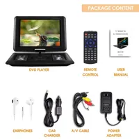 Trexonic 15.4" Portable DVD Player with TFT-LCD Screen and USB/SD/AV Inputs