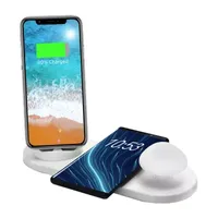 Trexonic 3-in-1 Charger Dock for Apple iPhone, Samsung Cellphone Wireless Charger, and Mushroom LED Night Light