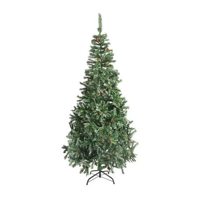 6 Foot Pine Flocked Christmas Tree