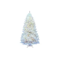 7.5' Prelit Sparkle White Spruce Artificial Christmas Tree