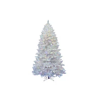 7.5' Prelit Sparkle White Spruce Artificial Christmas Tree