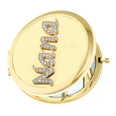 Monet Jewelry Gold Tone Nana Compact Mirror