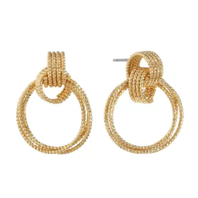 Monet Jewelry Gold Tone Double Drop Earrings