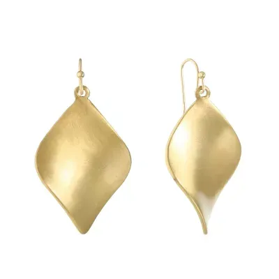 Monet Jewelry Gold Tone Twisted Drop Earrings