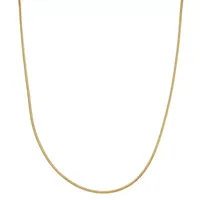 Children's 14K Yellow Gold over Silver Wheat Chain Necklace