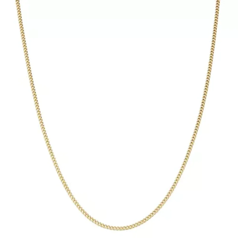 Children's 14K Yellow Gold over Silver Curb Chain Necklace