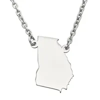 Personalized Sterling Silver Georgia Pendant Necklace