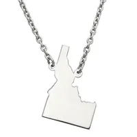 Personalized Sterling Silver Idaho Pendant Necklace
