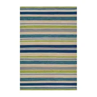 Couristan Alki Hand Tufted Rectangular Rugs & Floor Coverings Indoor Outdoor Striped Accent