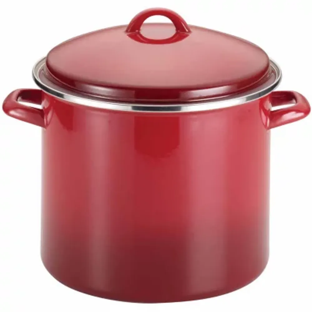 Rachael Ray Enamel on Steel 12-qt. Induction Stockpot with Lid