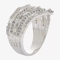 Sparkle Allure Cubic Zirconia Pure Silver Over Brass Band