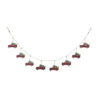 Glitzhome Metal Red Truck Garland