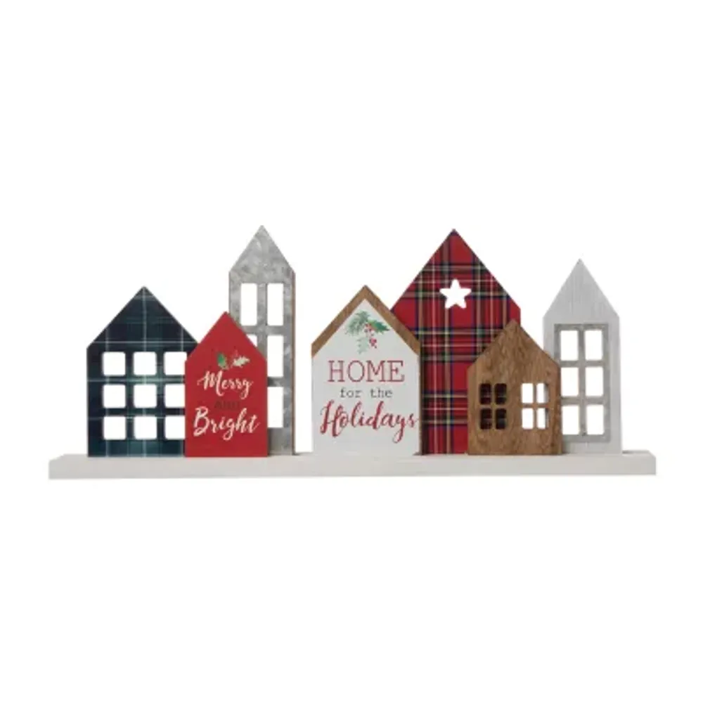 Glitzhome House Christmas Tabletop Decor