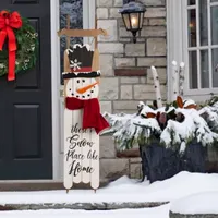 Glitzhome Traditional Christmas Porch Sign