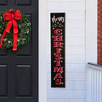 Glitzhome Wooden Christmas Porch Sign Christmas Porch Sign