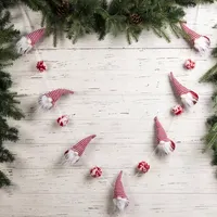 Glitzhome 2pc Gnome Indoor Christmas Garland