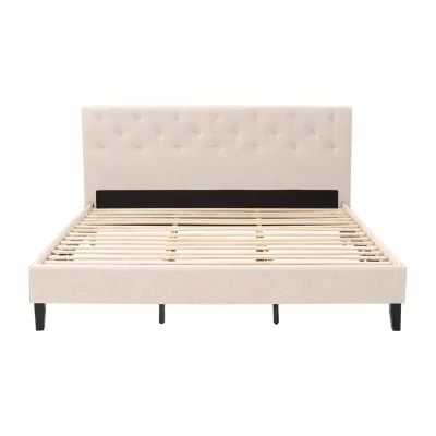 Nova Ridge Upholstered Tufted Platform Bed