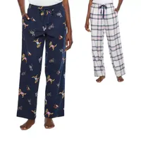 Sleep Chic Womens 2 Pack Pajama Flannel Pants