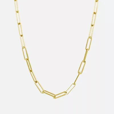 14K Gold Over Brass Inch Link Chain Necklace