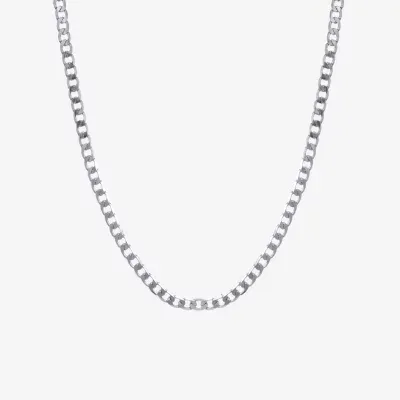 Silver Reflections Pure Silver Over Brass Inch Link Chain Necklace