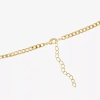 Silver Reflections 14K Gold Over Brass 16 Inch Link Chain Necklace