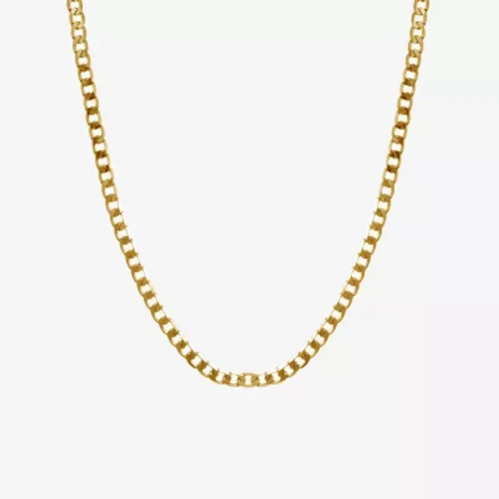 Silver Reflections 14K Gold Over Brass 16 Inch Link Chain Necklace
