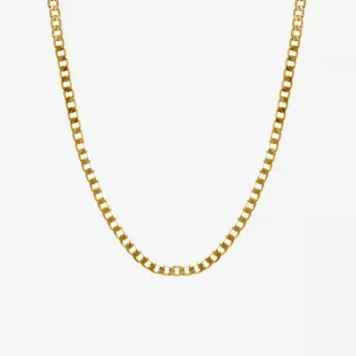 Silver Reflections 14K Gold Over Brass 16 Inch Link Chain Necklace