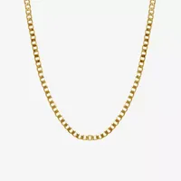 Silver Reflections 14K Gold Over Brass 16 Inch Link Chain Necklace