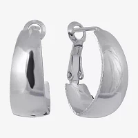 Silver Reflections Womens 20mm Hoop Earrings