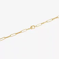 Silver Reflections Womens 14K Gold Over Brass 18 Inch Link Chain Necklace