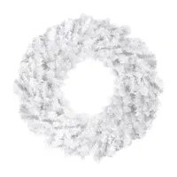 White Canadian Pine Artificial Christmas Wreath  24-Inch  Unlit