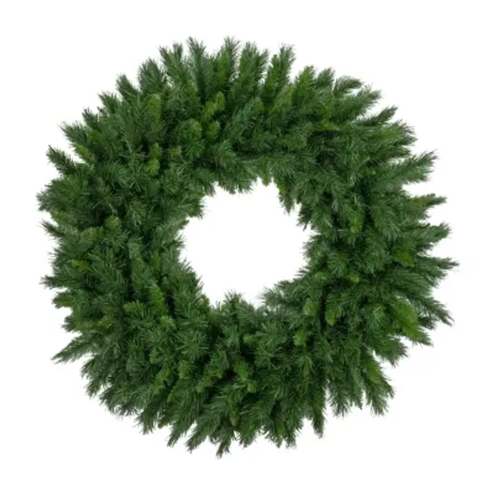 Lush Mixed Pine Artificial Christmas Wreath  24-Inch  Unlit