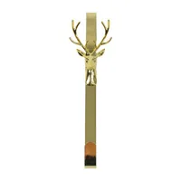 15.25'' Shiny Gold Deer Over the Door Christmas Wreath Hanger