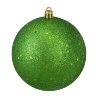 12ct Xmas Green Shatterproof 4-Finish Christmas Ball Ornaments 4'' (100mm)