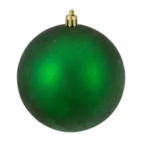 12ct Xmas Green Shatterproof 4-Finish Christmas Ball Ornaments 4'' (100mm)