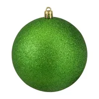 12ct Xmas Green Shatterproof 4-Finish Christmas Ball Ornaments 4'' (100mm)