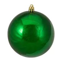 12ct Xmas Green Shatterproof 4-Finish Christmas Ball Ornaments 4'' (100mm)