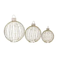 Set of 3 LED Lighted Ornaments Christmas Yard Decoration