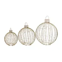 Set of 3 LED Lighted Ornaments Christmas Yard Decoration