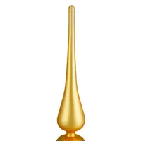 14.75'' Gold Glitter Glass Finial Christmas Tree Topper